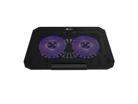 COOLING PAD XTECH, PARA NOTEBOOK 15.6", USB, CON 2 VENTILADORES, LUCES LED AZUL (XTA-156)