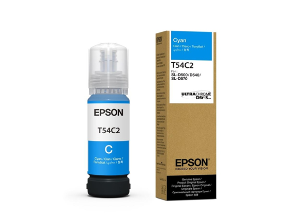 BOTELLA DE TINTA EPSON T54C2, CYAN INK BOTTLE PARA PARA SURELAB D570