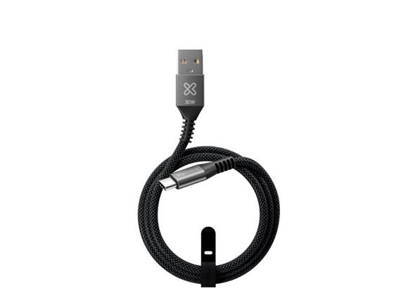 CABLE USB KLIP XTREME KAC-250-3FT – USB-C A USB-C, 60W, 480MBPS, 1 METRO, TRAMADO EN NYLON (KAC-250-3FT)