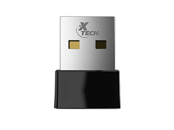 ADAPTADOR DE RED NANO USB WIFI AC XTECH, 2.4GHZ/200MBPS, 5.0GHZ/433MBPS, 802.11AC/B/G/N, DUAL BAND