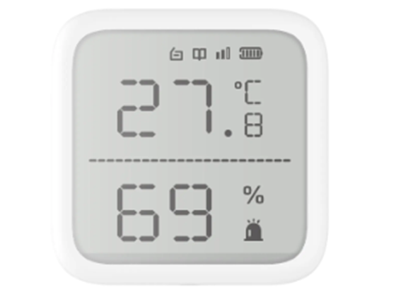 DETECTOR DE TEMPERATURA Y HUMEDAD INALÁMBRICO HIKVISION, 2.7" DE TAMAÑO, USO EN INTERIOR, RANGO DE DETECCIÓN DESDE -35°C HASTA 99°C, (AX PRO).