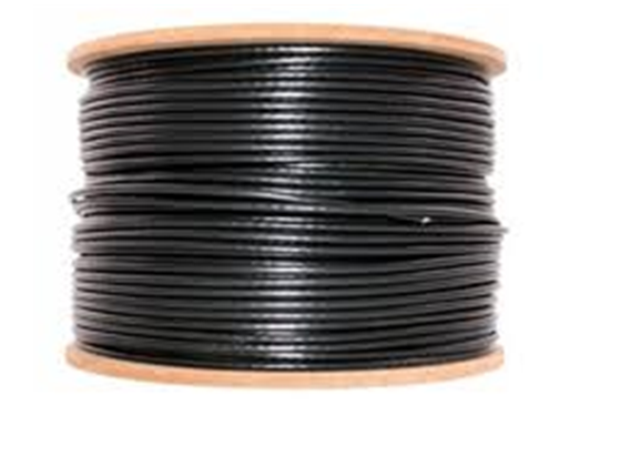 ROLLO DE CABLE UTP CLICK-CAM CAT5 1,000 PIES, 0.5MM, NEGRO, EXTERIOR (CC-CAT5ECCA OUT)