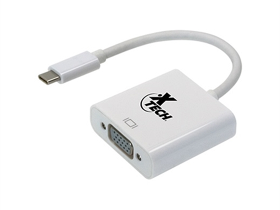 ADAPTADOR XTECH TIPO C A VGA, BLANCO (XTC-551)