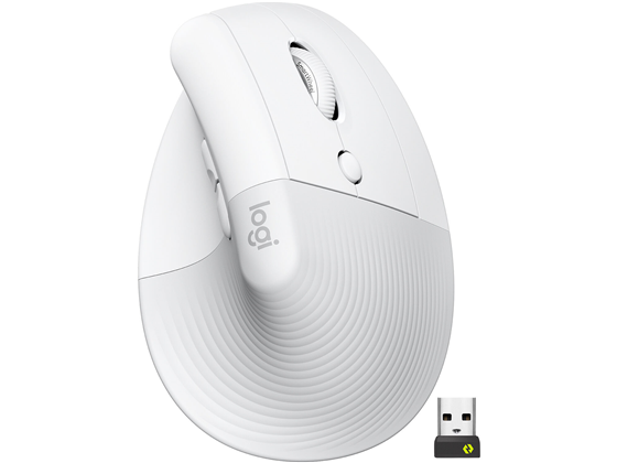 MOUSE LOGITECH LIFT VERTICAL ERGONOMICO INALAMBRICO (WIRELESS) COLOR BLANCO, HASTA 10 METROS DE DISTANCIA, 400-4000 DPI AJUSTABLE, 6 BOTONES.