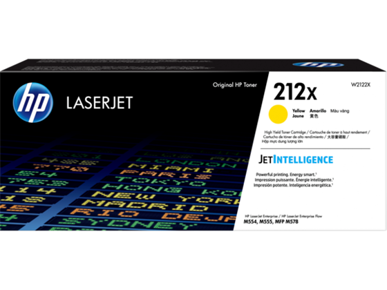 TONER HP 212X - W2122X - YELLOW - 10,000 PAGINAS - PARA LASERJET COLOR  - M554DN - M555DN - M578DN
