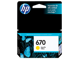 CARTUCHO HP 670 - CZ116AL - AMARILLO - 3.5ML PARA IMPRESORA DESKJET 3525 / 4615 / 5525 / 4625