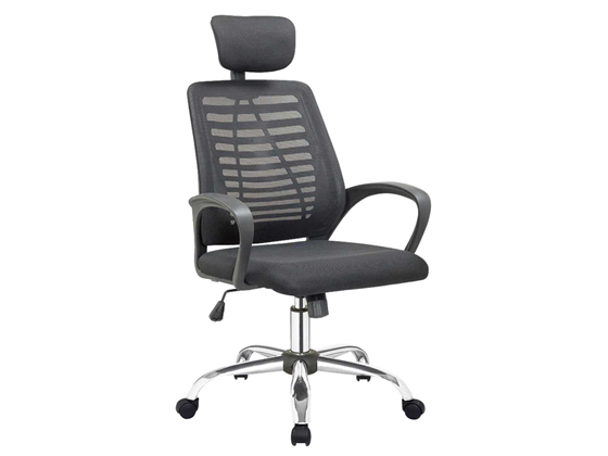SILLA EJECUTIVA MYO, SILLA MANAGER SIT, 2 FUNCIONES, BASE CROMADA, COLOR NEGRO.