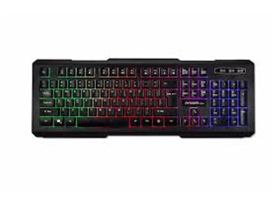 TECLADO ARGOM, GAMING COMBAT, BACKLIGHT, USB INGLES COLOR NEGRO