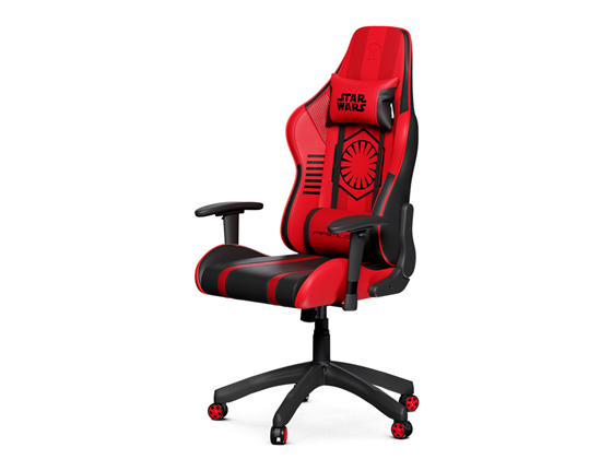 SILLA GAMING PRIMUS SITH TROOPER THRONO 200S, ESPALDAR ALTO AJUSTABLE, REPOSO DE BRAZOS, ESPALDA Y CABEZA, ALTURA AJUSTABLE Y BASE CON RUEDAS ROBUSTAS, ROJO / NEGRO (PCH-S103STR)