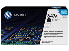 TONER HP 647A - CE260A - NEGRO - 8,500 PAGINAS - PARA IMPRESORA LASERJET COLOR ENTERPRISE - CM4540, CP4025, CP4525