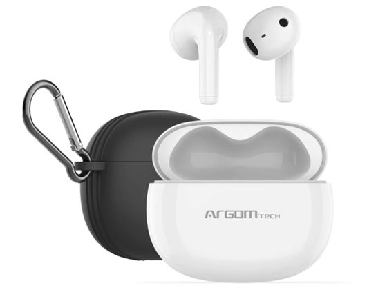 AUDIFONO ARGOM SKEIPODS E56, AURICULARES TRUE WIRELESS ESTÉREO, HIGH-END, IPX4, BT 5.3, TYPE-C, 4 HORAS DE PLAY + 20 HRS  MAS ESTUCHE DE CARGA NEGRO. (ARG-HS-5056BK)