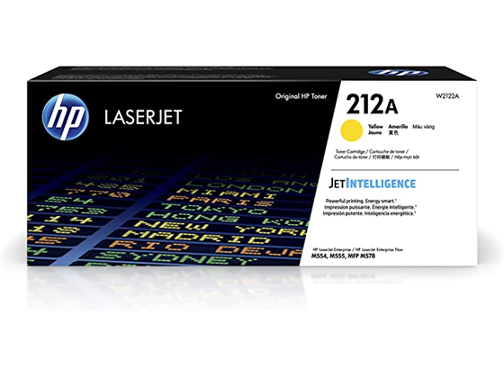 TONER HP 212A - W2122A - YELLOW - 4,500 PAGINAS - PARA LASERJET COLOR  - M554DN - M555DN - M578DN