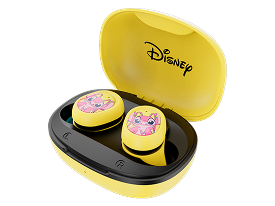 AUDIFONO CON MICROFONO WIRELESS XTECH DISNEY STICH, EARBUDS TWS, BLUETOOTH, HASTA 4 HORAS DE REPRODUCCION CONTINUA, AMARILLO, (XTH-D701ST-YL)