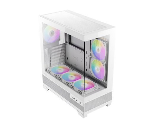 CASE GAMING ANTEC CX700 ARGB MID-TOWER. COLOR BLANCO. PANEL FRONTAL CON DISEÑO ÚNICO DE MALLA DIAMANTADA Y RAYAS PARA ALTO FLUJO DE AIRE. PANEL LATERAL COMPLETO DE VIDRIO TEMPLADO. INCLUYE TRES VENTILADORES ARGB DE 120MM PREINSTALADOS (DOS FRONTALES, UNO TRASERO). GESTIÓN DE CABLES: 20MM (IZQ) / 10MM (DER). CONECTIVIDAD FRONTAL: DOS PUERTOS USB 3.0, UN PUERTO USB 2.0 Y AUDIO HD, MÁS BOTÓN DE CONTROL DE LED. SOPORTA PLACAS BASE ATX, MICRO-ATX E ITX. ALTURA MÁXIMA DISIPADOR CPU: 160MM. LONGITUD MÁXIMA GPU: 330MM. CAPACIDAD PARA DOS UNIDADES DE 3.5" Y DOS UNIDADES DE 2.5". FUENTE DE PODER ATX (HASTA 160MM CON HDD). FILTRO DE POLVO MAGNÉTICO SUPERIOR.