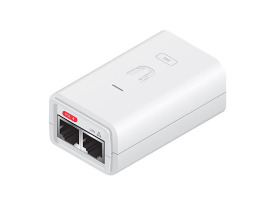 POWER OVER ETHERNET INJECTOR  UBIQUITI U-POE-AF- 110 V AC, 220 V AC INPUT - 48 V DC, 320 MA OUTPUT - 1 ETHERNET INPUT PORT(S) - 1 ETHERNET OUTPUT PORT(S) - 15 W, GIGABIT LAN
