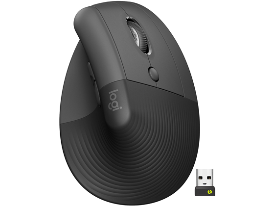 MOUSE LOGITECH LIFT VERTICAL ERGONOMICO INALAMBRICO (WIRELESS) COLOR NEGRO, HASTA 10 METROS DE DISTANCIA, 400-4000 DPI AJUSTABLE, 6 BOTONES.