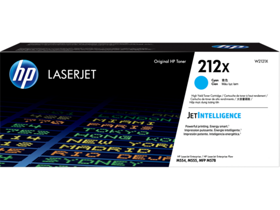 TONER HP 212X - W2121X - CYAN - 10,000 PAGINAS - PARA LASERJET COLOR  - M554DN - M555DN - M578DN