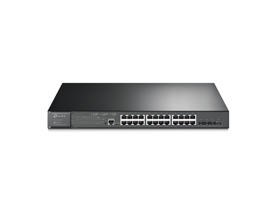 SWITCH 24 PUERTOS TP-LINK OMADA GIGABIT RJ45. AND 4-PORT 10GE SFP+ L2+ MANAGED SWITCH WITH 24-PORT POE+ COMPATIBLES CON 802.3AT, 384 W (ZTP).