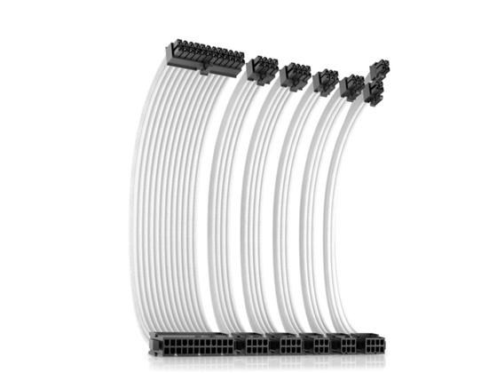 CABLE DE EXTENSIÓN ANTEC DE ALIMENTACIÓN. COLOR NEGRO Y BLANCO. MALLA TRENZADA PARA MAYOR DURABILIDAD Y ESTÉTICA. LONGITUD DE 300MM. CONECTORES: UN CONECTOR DE 24 PINES (ATX). DISEÑADO PARA MEJORAR LA GESTIÓN DE CABLES Y EL ASPECTO DENTRO DEL CASE.