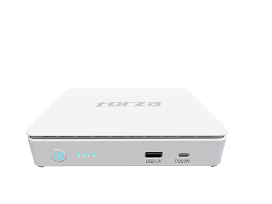 UPS - POWERBANK FORZA DC-350USBP, PARA MODEM, CAMARA DE SEGURIDAD IP, ROUTERS, SMARTPHONES, SISTEMA BIOMETRICOS, 35 WATTS, 110/220V
