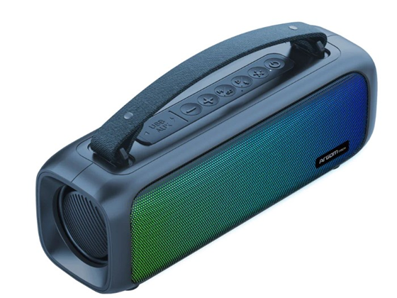 BOCINA ARGOM  BLUETOOTH RADYON AIR PREMIUM 8W, 2 CANALES, ENTRADA 3,5MM, TYPE-C, BATERIA, USB 32GB 1,500MAH 80 HZ,TWS , LUCES RGB, INDOOR/OUTDOOR WIRELESS SPEAKER, AZUL. (ARG-SP-3101BL)