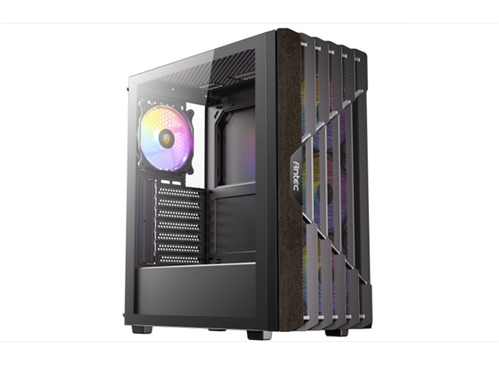CASE GAMING ANTEC MID-TOWER EN COLOR NEGRO. SOPORTA PLACAS BASE ATX, MICRO-ATX E ITX. CUENTA CON CUATRO VENTILADORES ARGB PREINSTALADOS. CONECTIVIDAD FRONTAL INCLUYE PUERTOS USB 2.0. NO INCLUYE FUENTE DE ALIMENTACIÓN