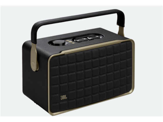 BOCINA  JBL AUTHENTICS 300, ALTAVOZ INTELIGENTE Y DISEÑO RETRO CON WIFI, BLUETOOTH Y ASISTENTES DE VOZ, CONEXION POR BLUETOOTH, CONTROLES INTUITIVOS, BATERÍA INTEGRADA PARA 8 HORAS Y APLICACION JBL ONE (JBLAUTH300BLKAM)