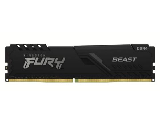 MEMORIA 4GB (1X4GB) KINGSTON, P/DESKTOP, DDR4, 2666MHZ, PC4-21300, NO-ECC, CL16, HYPERX FURY BEAST.