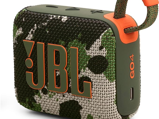 BOCINA JBL GO4 BLUETOOTH 5.3, A PRUEBA DE AGUA (IP67), 4.2W DE PONTENCIA , 7 HRS DE REPRODUCCION, COLOR CAMO, REPRODUCCION INALAMBRICA BLUETOOTH,BATERIA RECARGABLE (JBLGO4SQUADAM).