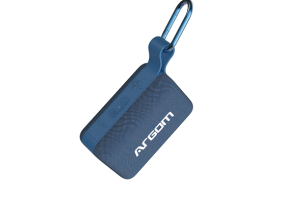 BOCINA ARGOM BOOGIELINK AZUL  ,BLUETOOTH, POTENCIA DE 8 W RMS, RESISTENTE AL AGUA, HASTA 24 HORAS DE REPRODUCCION, ASISTENTE DE VOZ DISEÑO COMPACTO Y LIGERO.