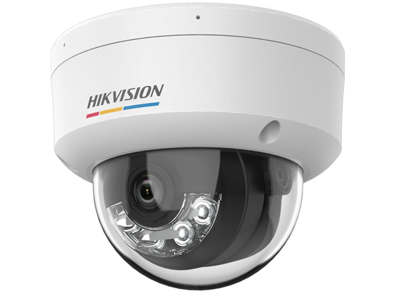 CAMARA DE VIGILANCIA MARCA HIKVISION IP, 6MP COLORVU WITH SMART HYBRID LIGHT FIXED, DOMO TURRET, IR 30M, IP67, IK08 , MICROFONO