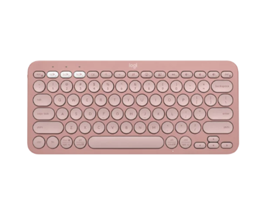 TECLADO LOGITECH PEBBLE KEYS 2 K380S WIRELESS, ESPAÑOL (SPA), 2.4GHZ WIRELESS Y BLUETOOH 5.1, 10M RANGE, 36 MESES DURACION DE LA BATERIA, MULTI DISPOSITIVO (3), COLOR ROSE.