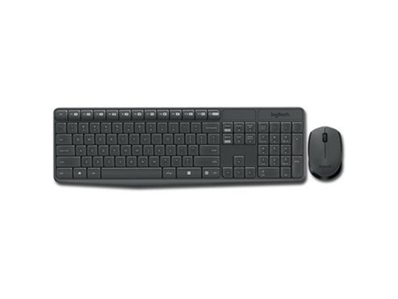 TECLADO MOUSE LOGITECH MK235 USB WIRELESS RECEIVER 2.4GHZ WIRELESS, ESPAÑOL, 10M RANGE, 128BIT AES ENCRYPTION, (920-007901)