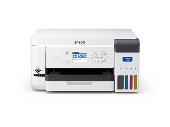 IMPRESORA EPSON SURECOLOR® F170, MICROTFP, TINTA DE SUBLIMACION EPSON ULTRACHROME® DS 4 COLORES (C, M, Y, K), PANTALLA LCD 2.4", USB 2.0,  LAN 10/100, WIFI, 1200X600 DPI, USA LOS CARTUCHOS T49M, (C11CJ80201).