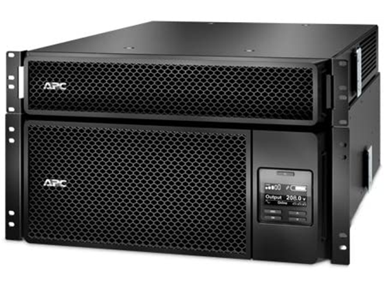UPS APC SMART-UPS SRT 6KVA (6000VA), RM ENTRADA 208/240V Y SALIDA  120/208V, 6KVA (SRT6KRMXLT-5KTF), INCLUYE STEP DOWN TRANSFORMER (SRT5KRMTF), 6U RACK MOUNT, 2X NEMA L6-20R, 2X NEMA L6-30R, 12X NEMA 5-20R.
