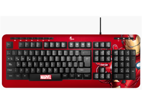 TECLADO XTECH MARVEL IRON MAN, USB MULTIMEDIA, ESPAÑOL  (XTK-M401IM)