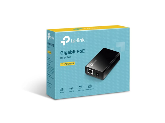 INYECTOR POE TP-LINK TL-POE150S, IEEE 802.3AF, 15.4W (MAX. 48VDC) FUENTE DE PODER INCLUIDA.