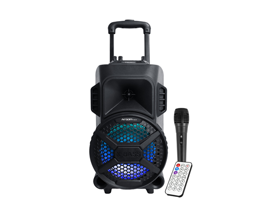 BOCINA ARGOM, SOUNDBASH 78, 2100W P.M.P.O, TWS WIRELESS BT SPEAKER, 1/4 "ENTRADA DE MICRÓFONO PARA KARAOKE, USB, LED NEGRO.