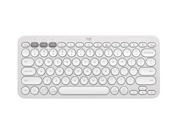 TECLADO LOGITECH PEBBLE KEYS 2 K380S WIRELESS, ESPAÑOL (SPA), USB WIRELESS RECEIVER 2.4GHZ WIRELESS Y BLUETOOH 5.1, 10M RANGE, 36 MESES DURACION DE LA BATERIA, MULTI DISPOSITIVO (3), COLOR OFF-WHITE.