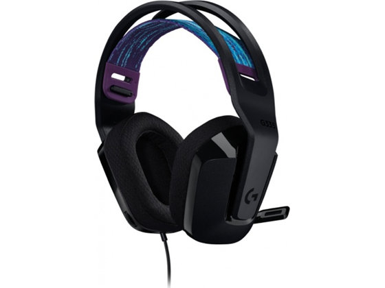AUDIFONO CON MICROFONO LOGITECH G335 STEREO PARA GAMING, COLOR NEGRO, PESO 240 GRAMOS, 3.5 MM JACK.