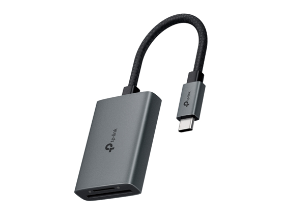 ADAPTADOR TP-LINK USB 3.0 TIPO-C A SD Y MICROSD 3.0. COMPATIBLE CON TARJETAS SD Y MICROSD(TF).  ADMITE TARJETAS SD, SDHC, SDXC, MICROSD, MICROSDHC, MICROSDXC DE HASTA 2 TB. VELOCIDADES HASTA 5 GBPS.