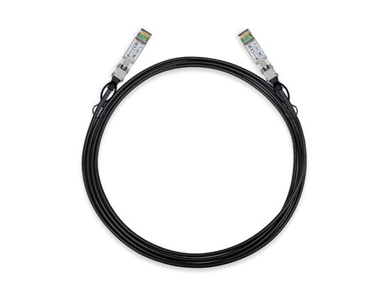 MÓDULO SFP+ TP-LINK SM5220-3M, CABLE DIRECTO DE COBRE ACTIVO (DAC), 10 GBPS, LONGITUD 3 METROS, COMPATIBLE CON PUERTOS SFP+, IDEAL PARA CONEXIONES DE ALTA VELOCIDAD EN CENTROS DE DATOS O SWITCHES DE RED
