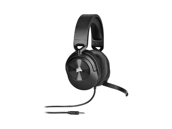 AUDIFONO CON MICROFONO CORSAIR HS55, GAMING, STEREO , CONECTOR 3.5", BANDA AJUSTABLE, CONTROL DE VOLUMEN Y MIC, ALMOHADILLAS ACOLCHADAS PARA LARGAS HORAS DE JUEGO, COMPATIBLE CON XBOX ONE / X, PS4 / 5, COLOR CARBON, (CA-9011260-NA)