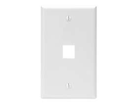 JACK WALL FACEPLATE LEVITON, 1 SALIDA, BLANCO.
