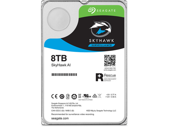 DISCO DURO 8TB P/VIDEOVIGILANCIA SKYHAWK INTERNO SEAGATE SATA 6 GB/S, 3.5", 7200RPM, .