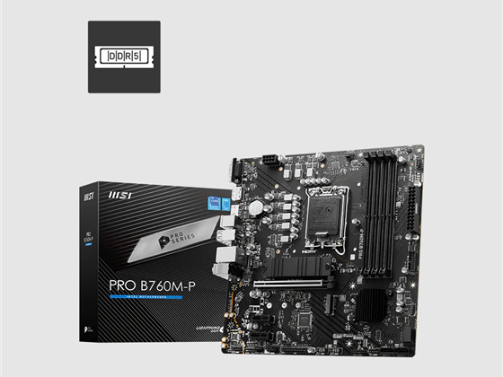 [PRO B760M-P] MB MSI PRO B760M-P DDR5 LGA 1700 INTEL B760 SATA 6GB/S MICRO ATX
