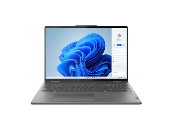 LAPTOP LENOVO YOGA 7I 2 EN 1 16" 2K IPS TOUCHSCREEN, INTEL ULTRA 7 155U, 16GB DDR5 RAM (SOLDADA), 1TB SSD PCIE, WINDOWS 11 HOME INGLES, 1080P CAMERA, BACKLIT, BLUETOOTH 5.3, WIFI 6, 2X USB-A 3.2 GEN 1, 2X USB-C THUNDERBOLT 4 / USB4, 1X HDMI 2.1, COMBO MINI JACK 3.5" AUDIO / MIC, LECTOR MICRO SD, NO PUERTO LAN, STORM GREY (83DL0002US)