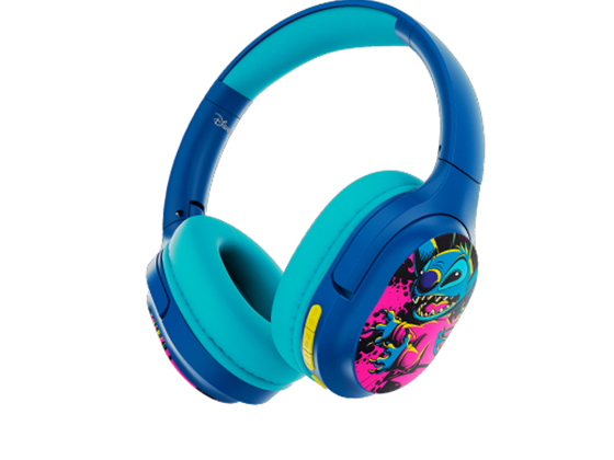 AUDIFONO CON MICROFONO WIRELESS XTECH DISNEY STICH, BT 5.3, HASTA 9 HORAS DE REPRODUCCION, PUERTO DE CARGA USB-C, AZUL (XTH-D366ST)