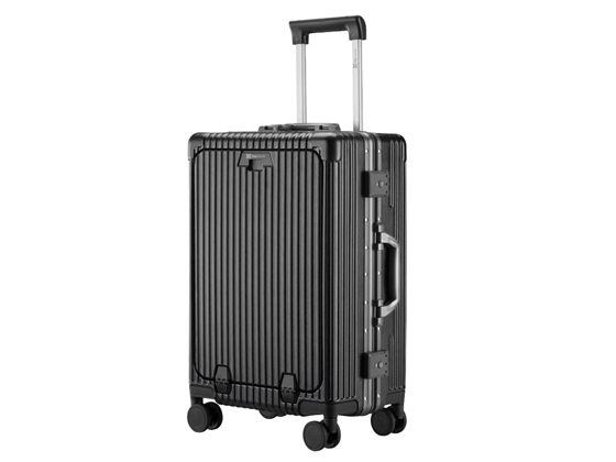 MALETA KLIPX XTREME GLOBEBIZMAN PREMIUM PARA VIAJES DE NEGOCIOS, CON RUEDAS, POLICARBONATO Y ALUMINIO, 4 COMPARTIMIENTOS ACOLCHADOS, 3 CERRADURAS TSA, SOPORTE PARA LAPTOP HASTA 15.6", PUERTOS USB (1X USB-A Y 1X USB-C), MANGO PLEGABLE CON SOPORTE PARA SMARTPHONE, 1X PORTA VASOS PLEGABLE (KNL-500)