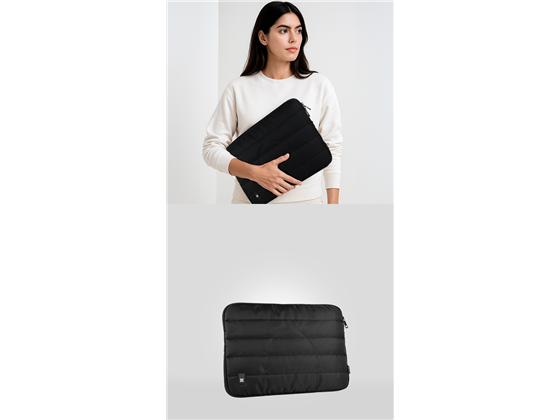 BULTO PARA LAPTOP KLIPX XTREME 16" TIPO SLEEVE, NYLON, RESISTENTE AL AGUA, NEGRO (KNS-500)